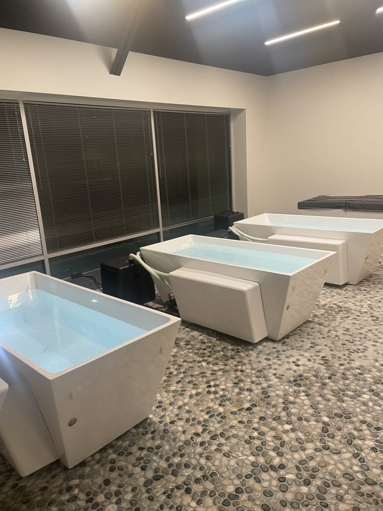 cold plunge tubs at Ash and Ice