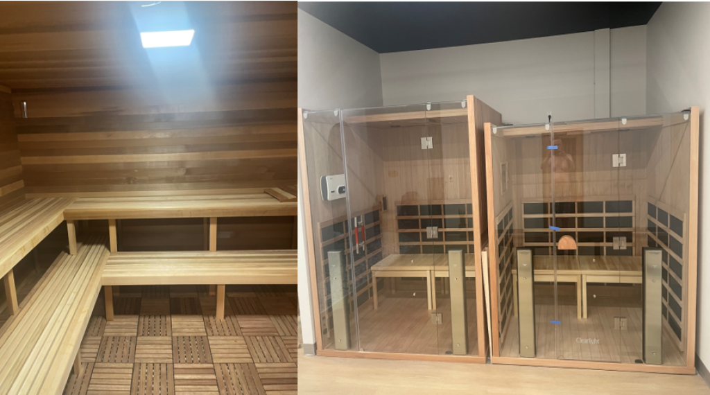 Traditional and infrared saunas